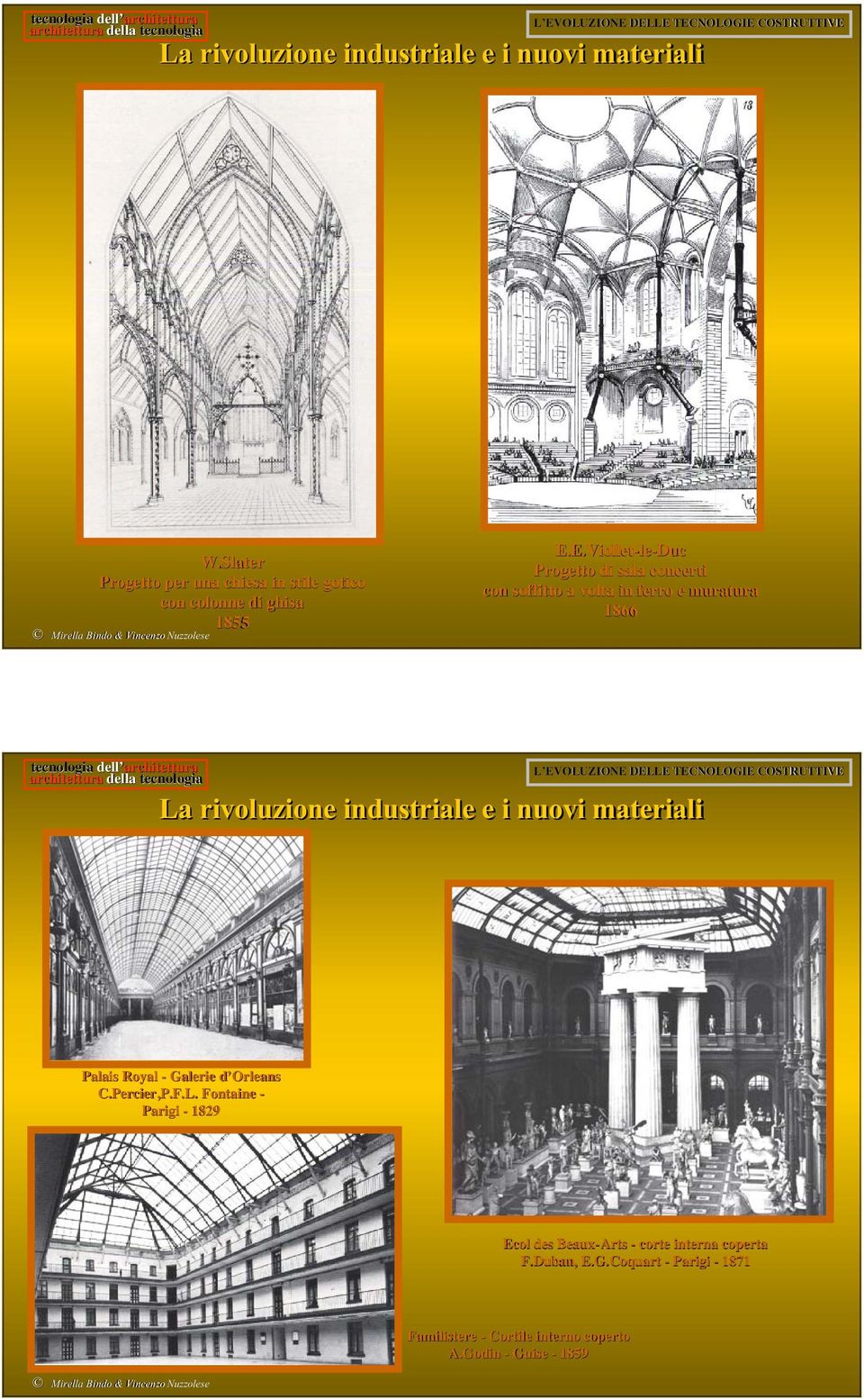 i nuovi materiali Palais Royal - Galerie d Orleans C.Percier Percier,P.F.L.