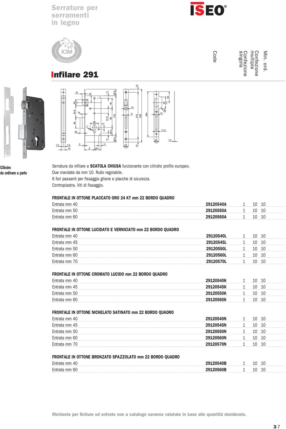 FRONTAL IN OTTON PLACCATO ORO 24 KT mm 22 BORDO QUADRO ntrata mm 29A 1 ntrata mm 29A 1 ntrata mm 29A 1 FRONTAL IN OTTON LUCIDATO VRNICIATO mm 22 BORDO QUADRO ntrata mm 29L 1 ntrata mm 45 2945L 1