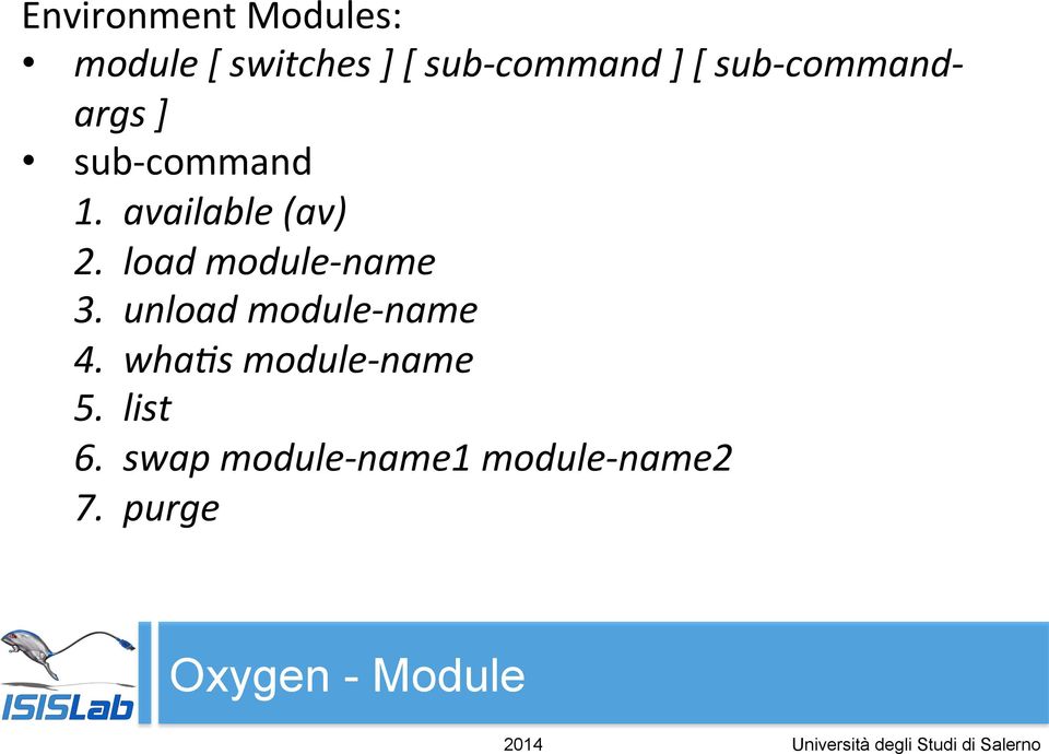 unload module- name 4 whads module- name 5 list 6 swap module- name1