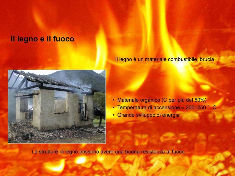 accensione 200 250 C Grande sviluppo di energia Le strutture di