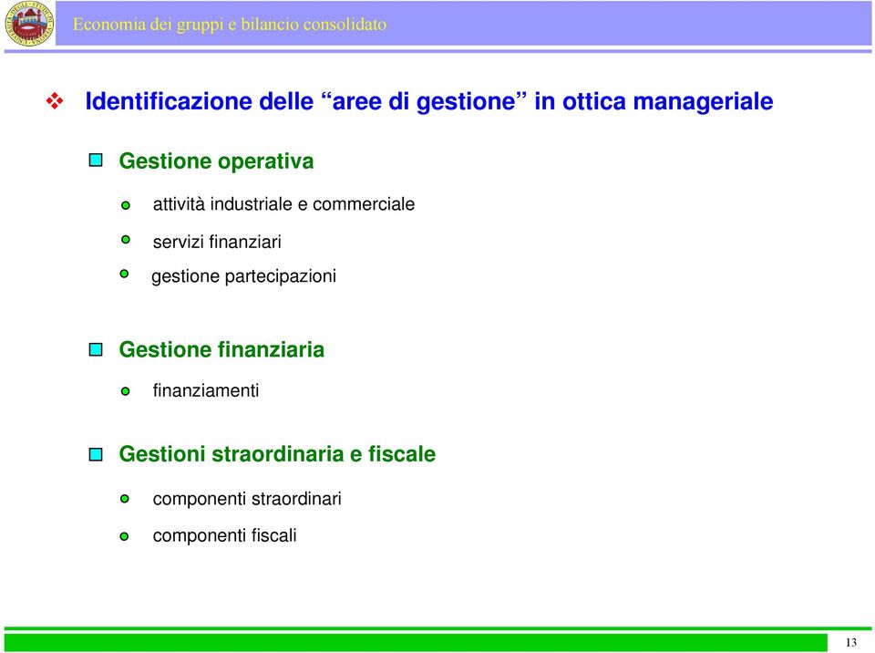 finanziari gestione partecipazioni Gestione finanziaria