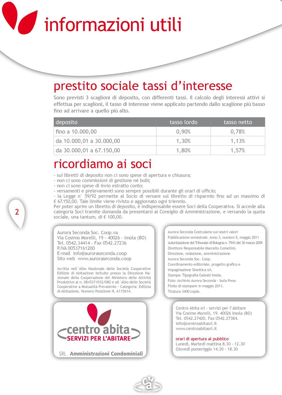 2 deposito tasso lordo tasso netto fino a 10.000,00 0,90% 0,78% da 10.000,01 a 30.000,00 1,30% 1,13% da 30.000,01 a 67.