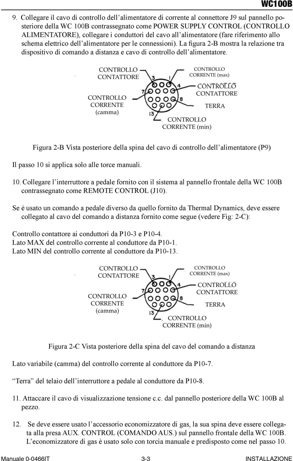 La figura 2-B mostra la relazione tra dispositivo di comando a distanza e cavo di controllo dell alimentatore.