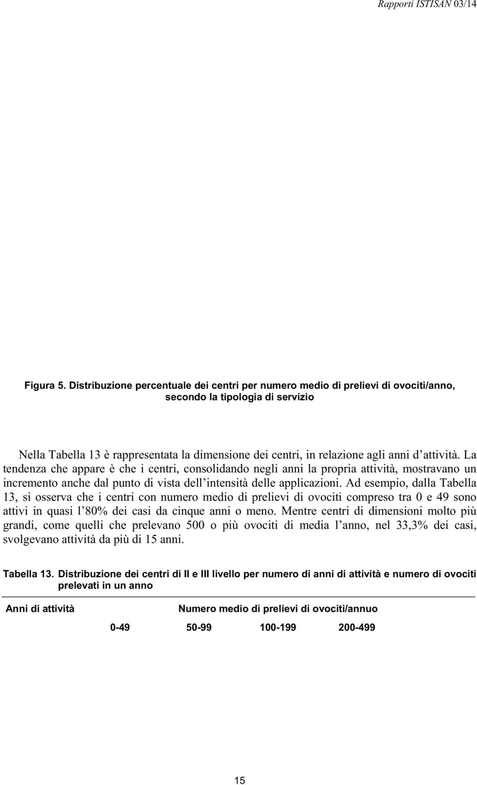 attività. La tendenza che appare è che i centri, consolidando negli anni la propria attività, mostravano un incremento anche dal punto di vista dell intensità delle applicazioni.