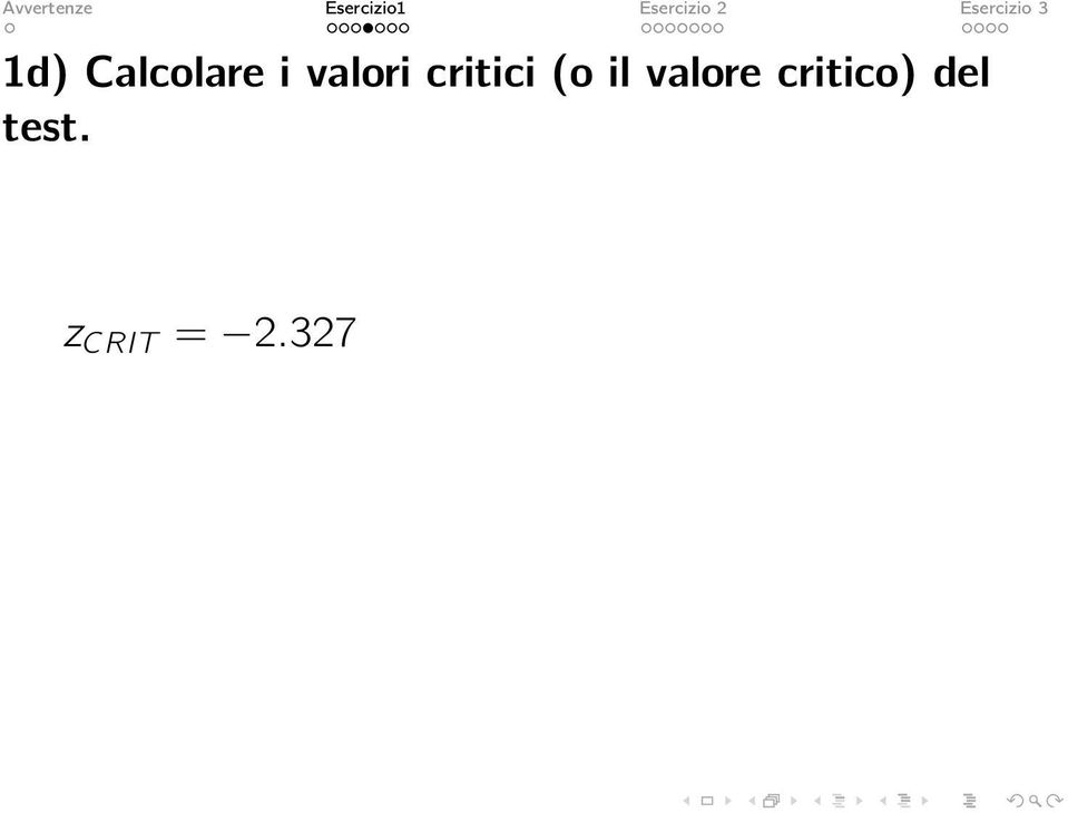 il valore critico)