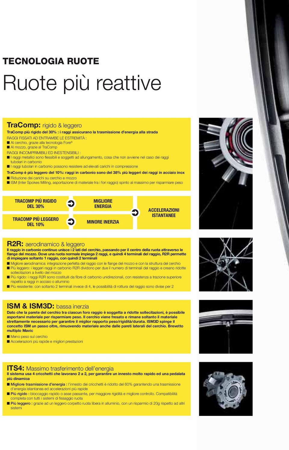 dei raggi tubolari in carbonio I raggi tubolari in carbonio possono resistere ad elevati carichi in compressione TraComp è più leggero del 10%: raggi in carbonio sono del 38% più leggeri dei raggi in