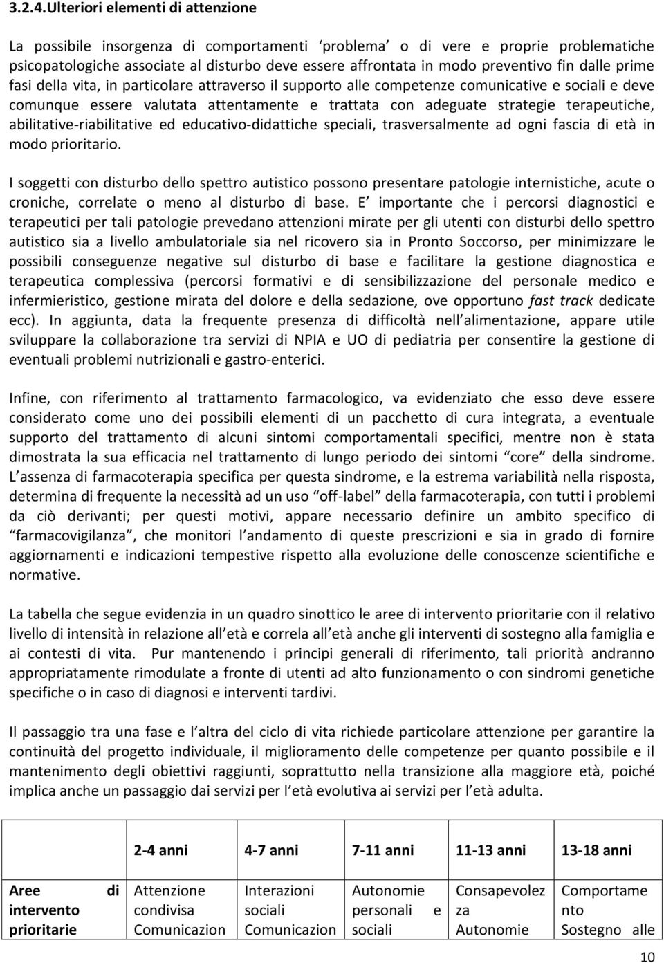 fin dalle prime fasi della vita, in particolare attraverso il supporto alle competenze comunicative e sociali e deve comunque essere valutata attentamente e trattata con adeguate strategie