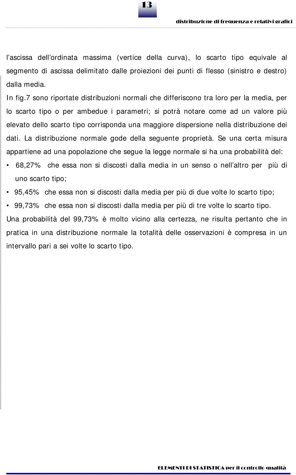 dspersoe ella dstrbuzoe de dat. La dstrbuzoe ormale gode della seguete propretà.