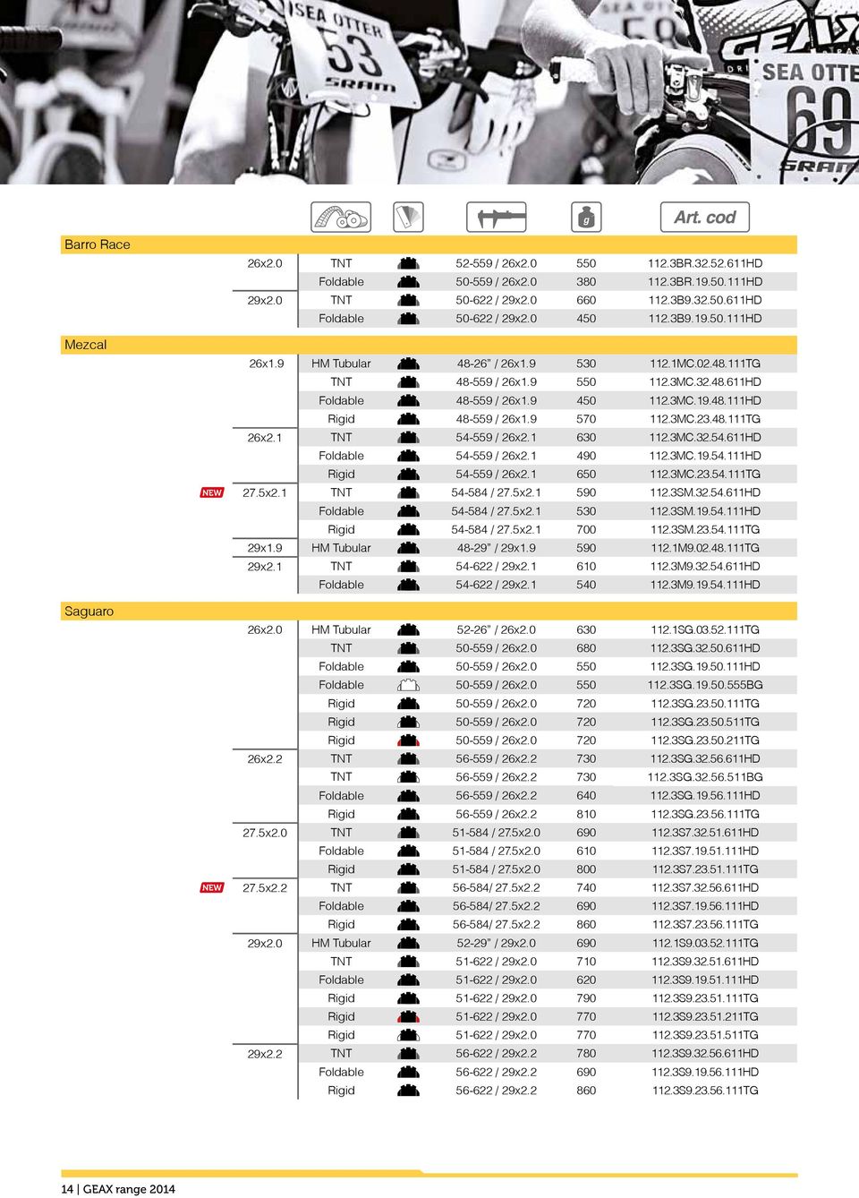 9 570 112.3mc.23.48.111TG 26x2.1 TNT 54-559 / 26x2.1 630 112.3mc.32.54.611HD Foldable 54-559 / 26x2.1 490 112.3mc.19.54.111HD Rigid 54-559 / 26x2.1 650 112.3mc.23.54.111TG new 27.5x2.