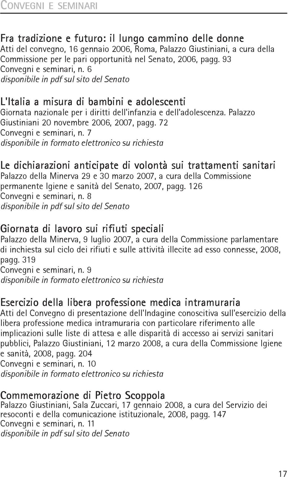 72 Convegni e seminari, n.