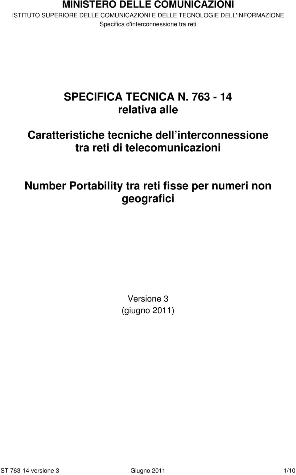 interconnessione tra reti di telecomunicazioni Number