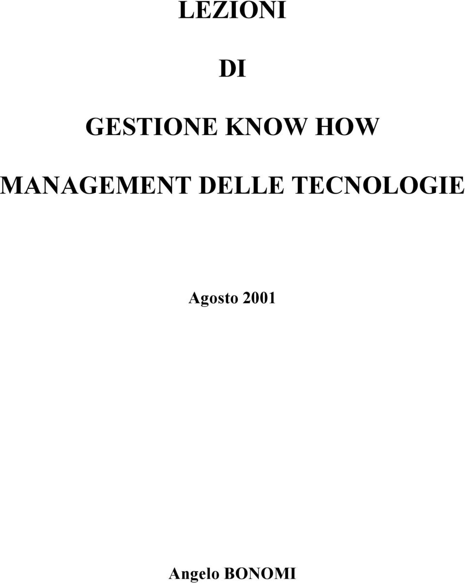 DELLE TECNOLOGIE