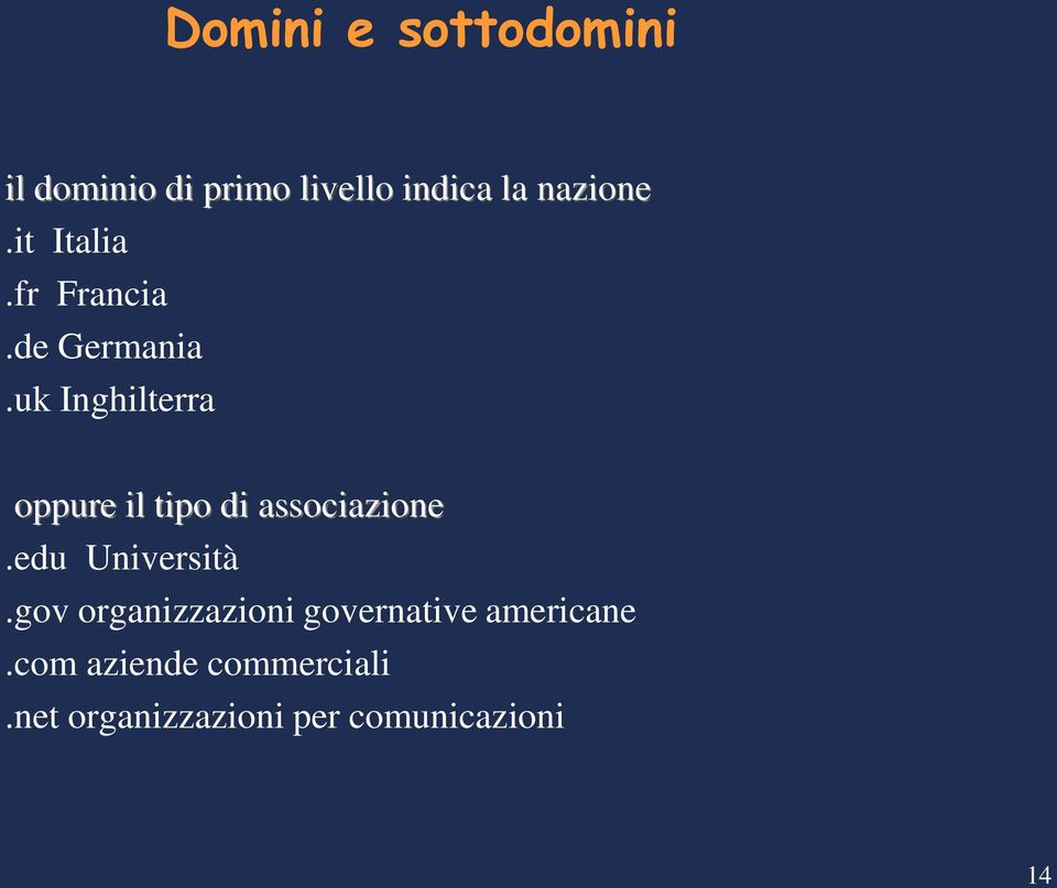 uk Inghilterra oppure il tipo di associazione.edu Università.