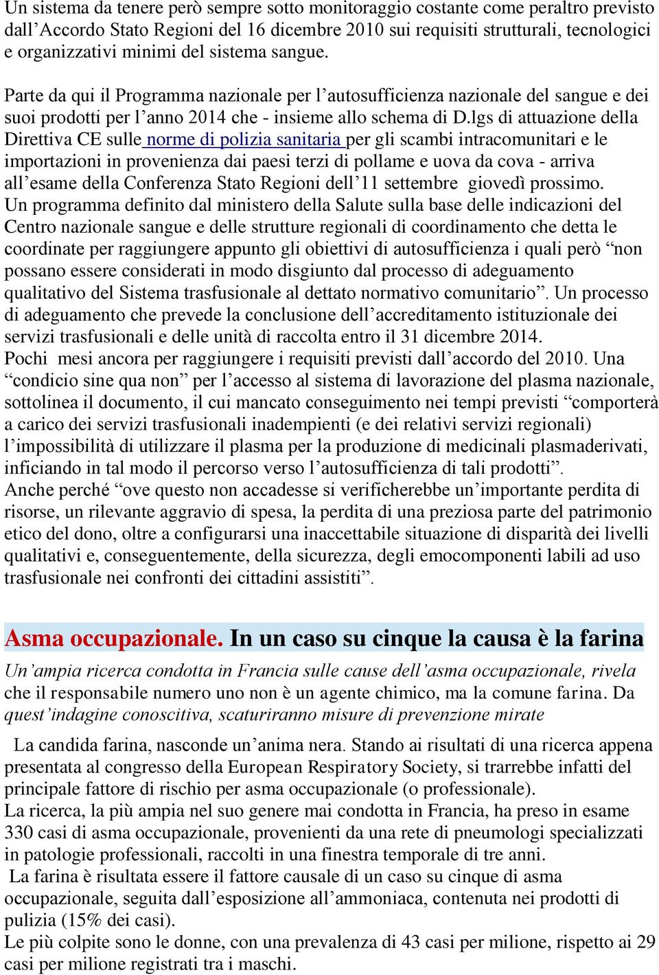 lgs di attuazione della Direttiva CE sulle norme di polizia sanitaria per gli scambi intracomunitari e le importazioni in provenienza dai paesi terzi di pollame e uova da cova - arriva all esame