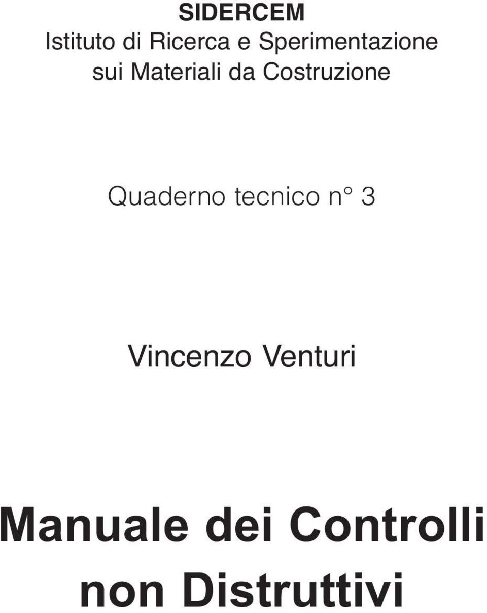 Costruzione Quaderno tecnico n 3