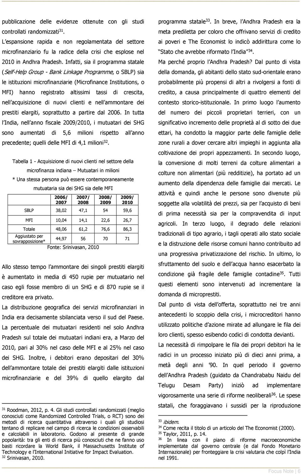 Infatti, sia il programma statale (Self-Help Group - Bank Linkage Programme, o SBLP) sia le istituzioni microfinanziarie (Microfinance Institutions, o MFI) hanno registrato altissimi tassi di