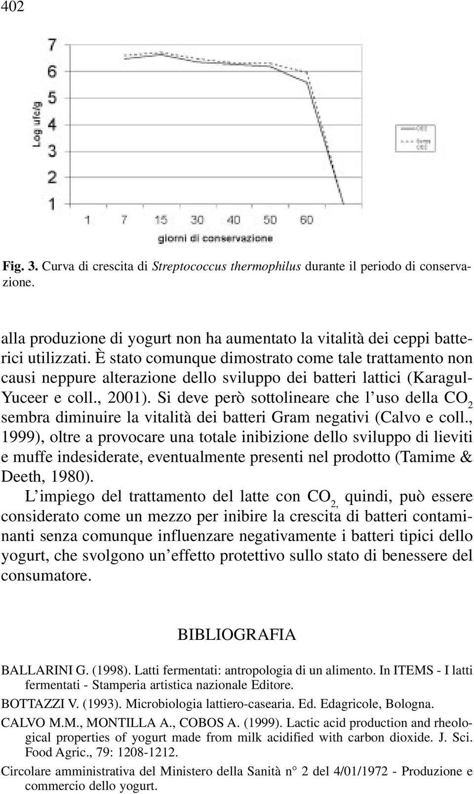 Si deve però sottolineare che l uso della CO 2 sembra diminuire la vitalità dei batteri Gram negativi (Calvo e coll.