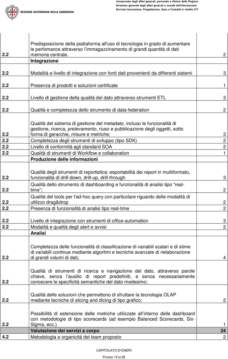 2 Livello di gestione della qualità del dato attraverso strumenti ETL 3 2.2 Qualità e completezza dello strumento di data-federation 2 2.