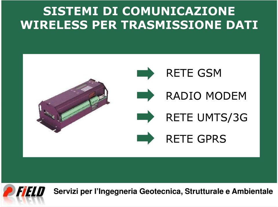 TRASMISSIONE DATI RETE