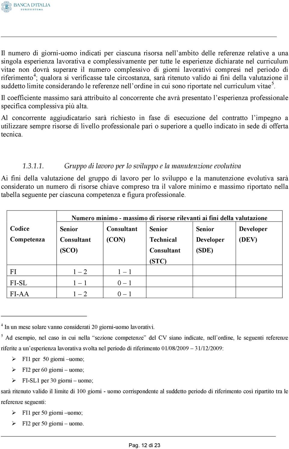 suddetto limite considerando le referenze nell ordine in cui sono riportate nel curriculum vitae 5.