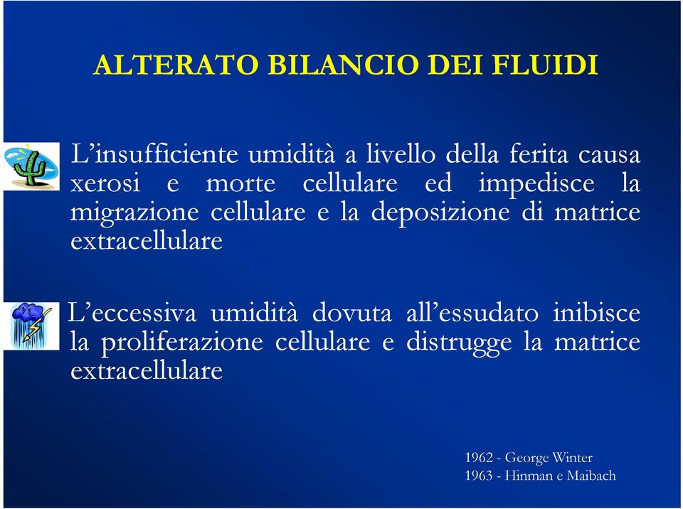 matrice extracellulare L eccessiva umidità dovuta all essudato inibisce la