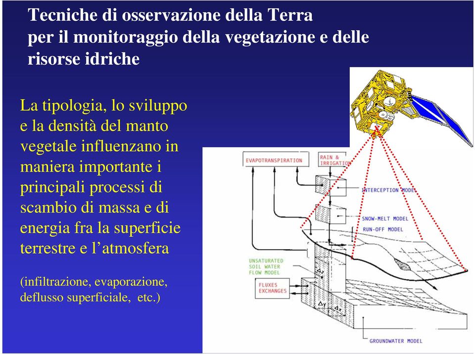 in maniera importante i principali processi di scambio di massa e di energia fra la