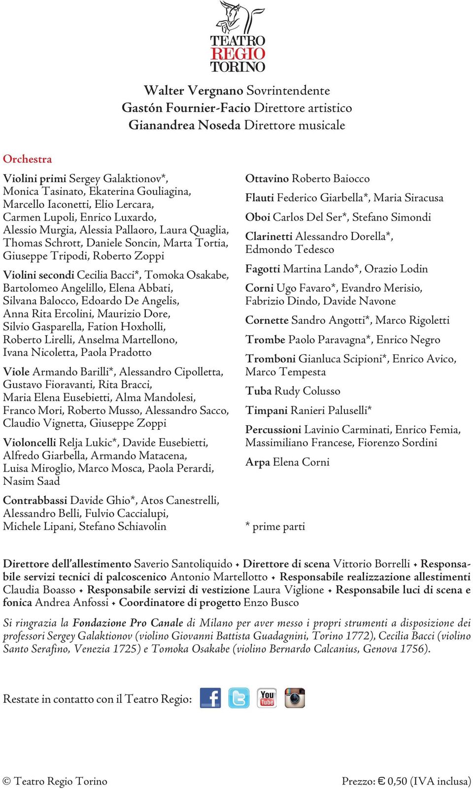 secondi Cecilia Bacci*, Tomoka Osakabe, Bartolomeo Angelillo, Elena Abbati, Silvana Balocco, Edoardo De Angelis, Anna Rita Ercolini, Maurizio Dore, Silvio Gasparella, Fation Hoxholli, Roberto