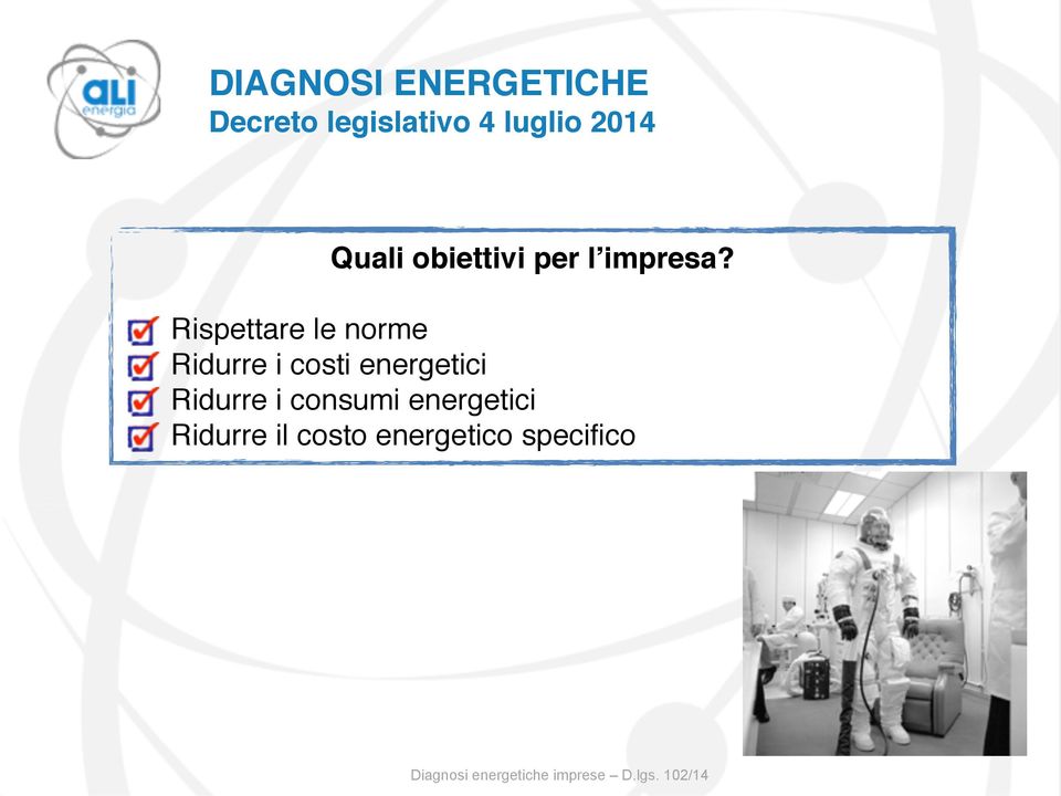 energetici Ridurre i consumi