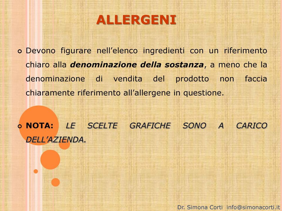 di vendita del prodotto non faccia chiaramente riferimento all