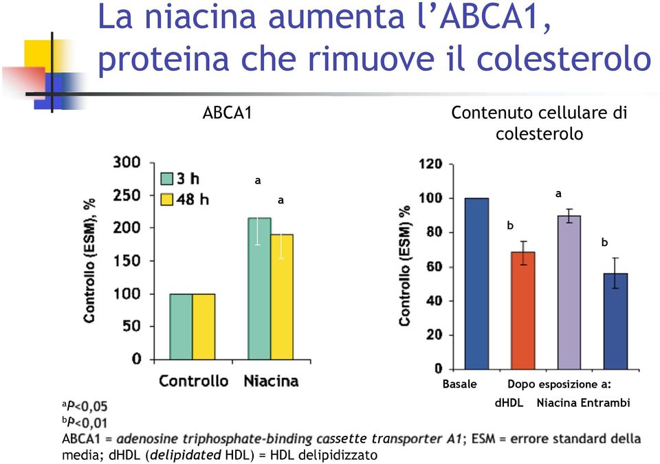 dhdl Niacina Entrambi ABCA1 = adenosine triphosphate-binding cassette