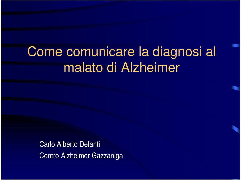 Alzheimer Carlo Alberto