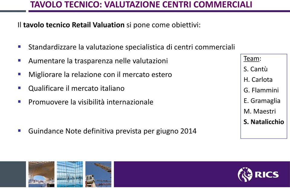 Migliorare la relazione con il mercato estero Qualificare il mercato italiano Promuovere la visibilità