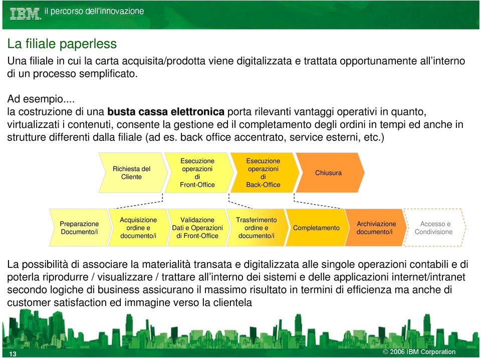 strutture differenti dalla filiale (ad es. back office accentrato, service esterni, etc.