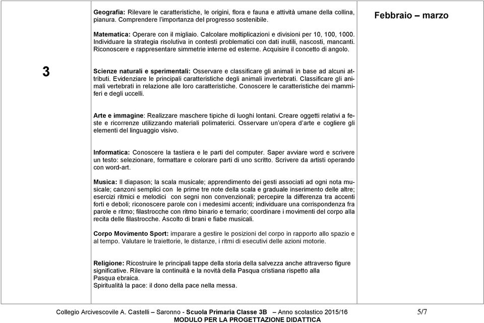 Individuare la strategia risolutiva in contesti problematici con dati inutili, nascosti, mancanti. Riconoscere e rappresentare simmetrie interne ed esterne. Acquisire il concetto di angolo.