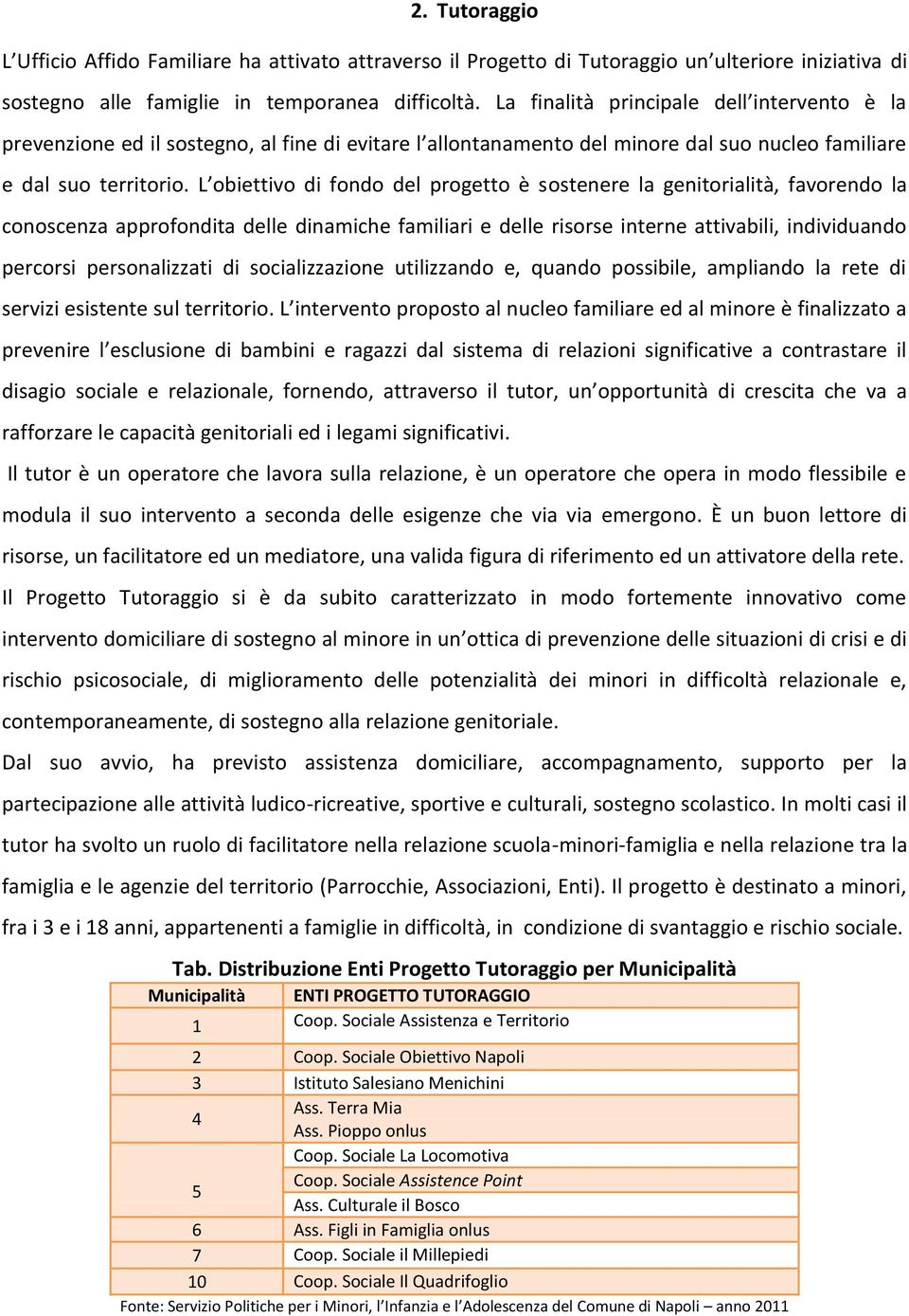 L obiettivo di fondo del progetto è sostenere la genitorialità, favorendo la conoscenza approfondita delle dinamiche familiari e delle risorse interne attivabili, individuando percorsi personalizzati