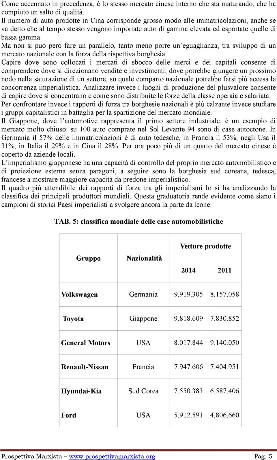 Ma non si può però fare un parallelo, tanto meno porre un eguaglianza, tra sviluppo di un mercato nazionale con la forza della rispettiva borghesia.