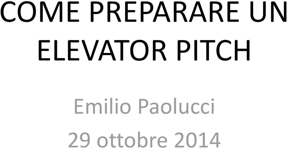 PITCH Emilio