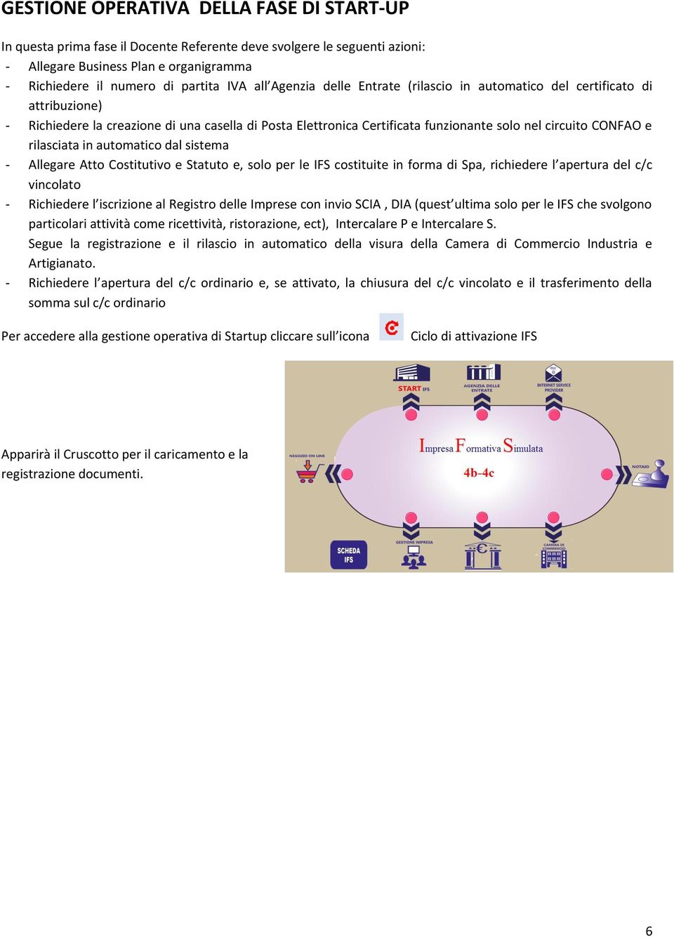 rilasciata in automatico dal sistema - Allegare Atto Costitutivo e Statuto e, solo per le IFS costituite in forma di Spa, richiedere l apertura del c/c vincolato - Richiedere l iscrizione al Registro