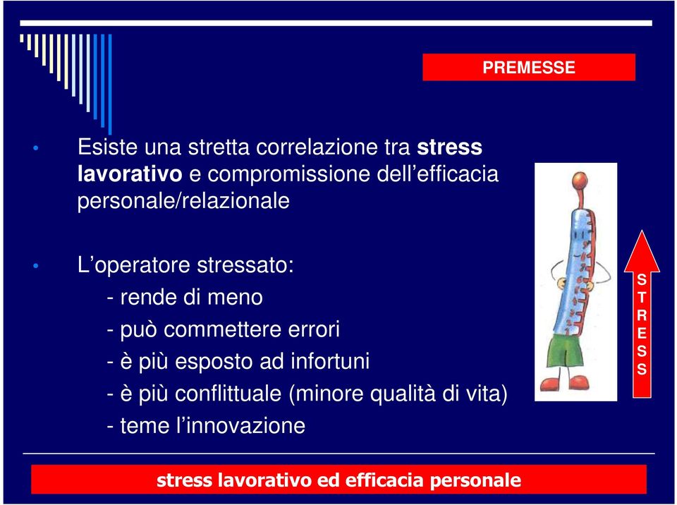 commettere errori - è più esposto ad infortuni - è più conflittuale (minore