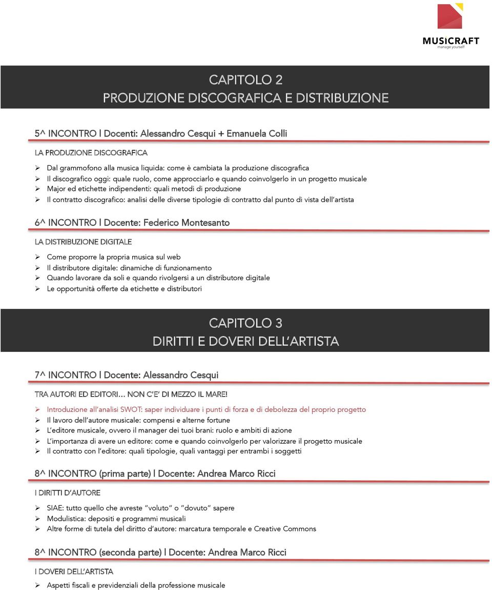 analisi delle diverse tipologie di contratto dal punto di vista dell artista 6^ INCONTRO Docente: Federico Montesanto LA DISTRIBUZIONE DIGITALE Come proporre la propria musica sul web Il distributore