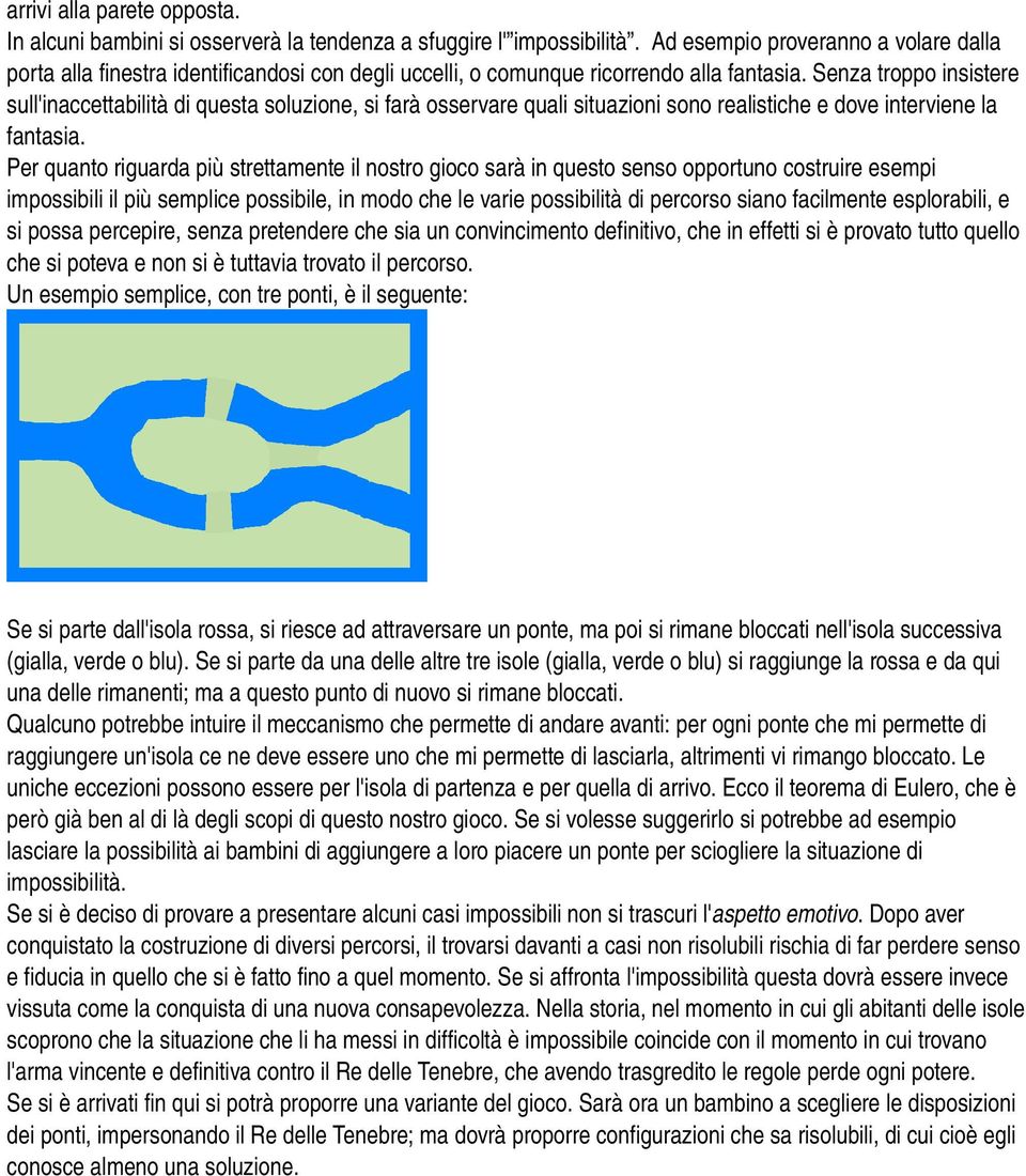 Senza troppo insistere sull'inaccettabilità di questa soluzione, si farà osservare quali situazioni sono realistiche e dove interviene la fantasia.