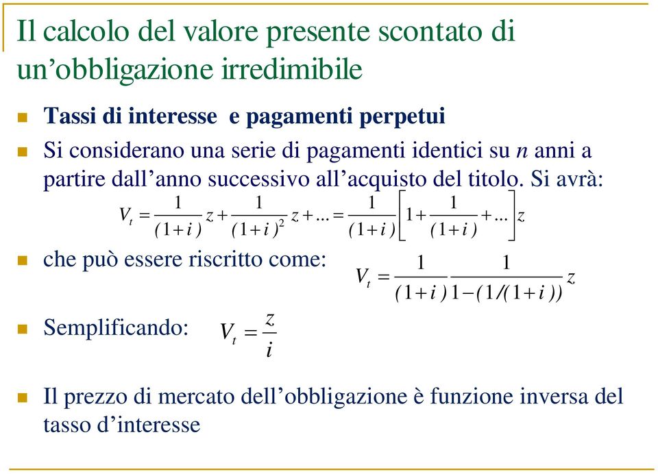 ttolo. S avrà: ch può ssr rscrtto com: Smplfcando: V z z.