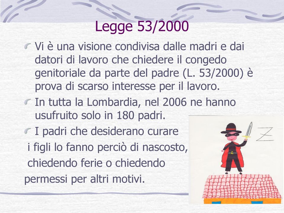 In tutta la Lombardia, nel 2006 ne hanno usufruito solo in 180 padri.