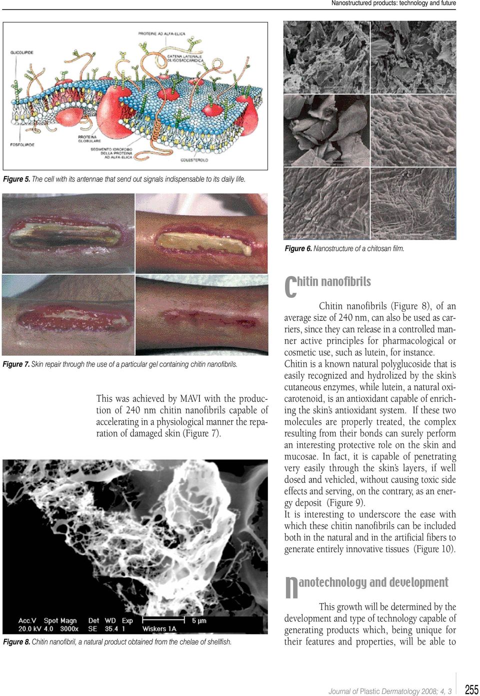 This was achieved by MAVI with the production of 240 nm chitin nanofibrils capable of accelerating in a physiological manner the reparation of damaged skin (Figure 7). Figure 8.