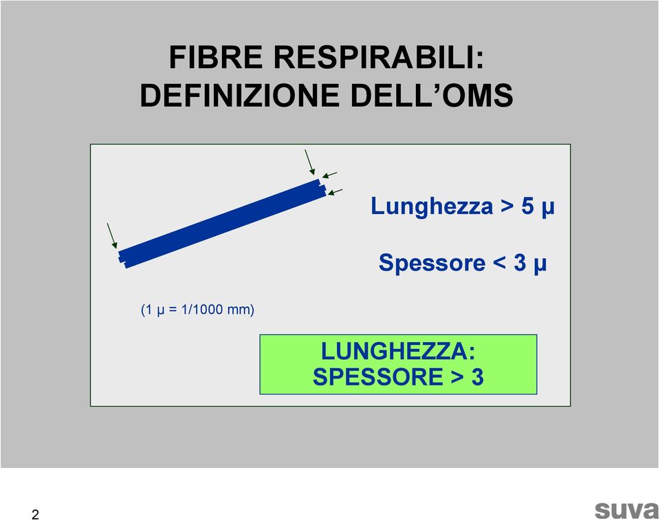 Lunghezza > 5 µ Spessore < 3