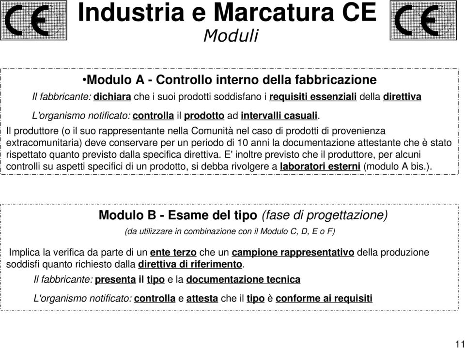 Il produttore (o il suo rappresentante nella Comunità nel caso di prodotti di provenienza extracomunitaria) deve conservare per un periodo di 10 anni la documentazione attestante che è stato