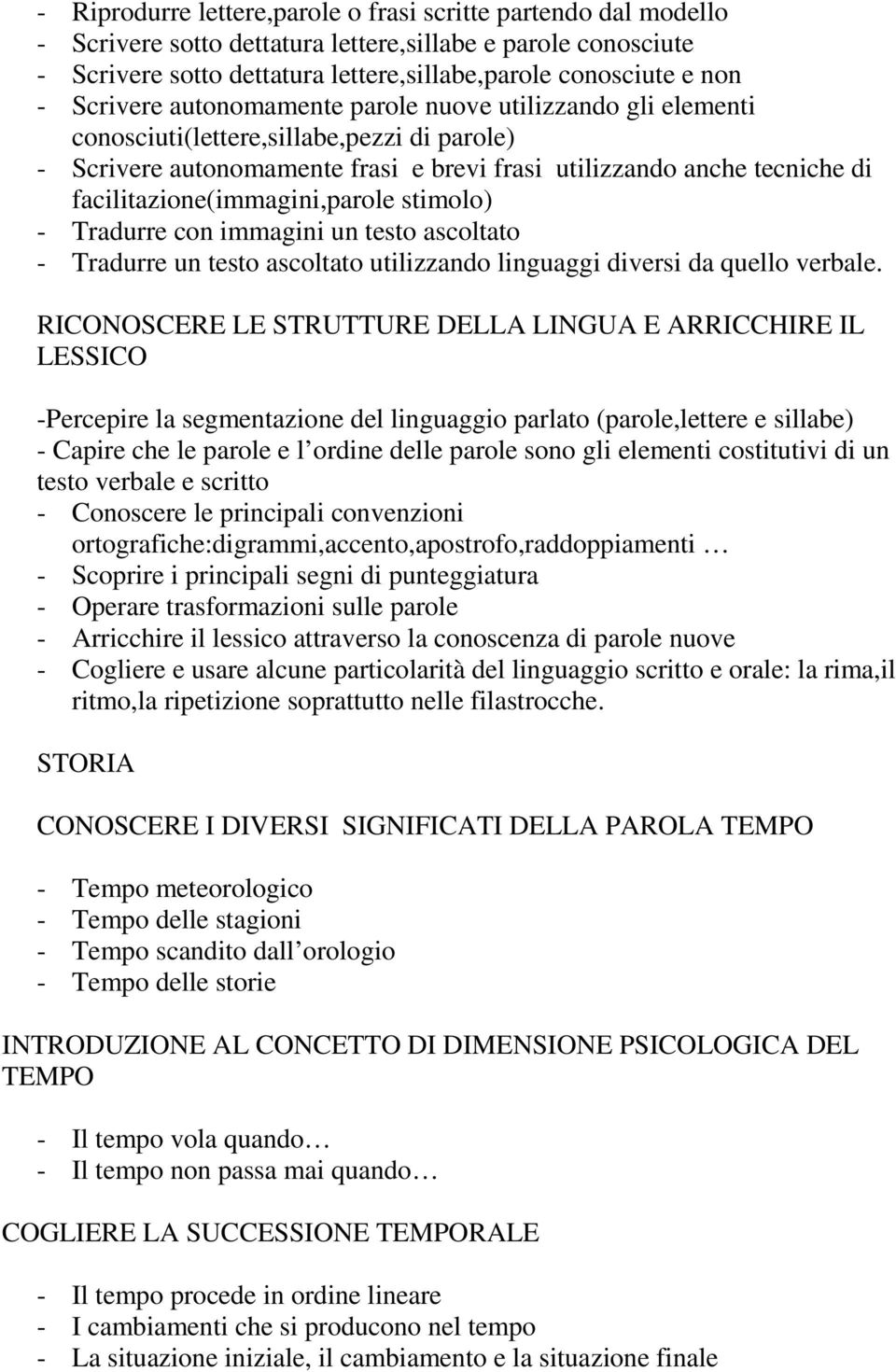 facilitazione(immagini,parole stimolo) - Tradurre con immagini un testo ascoltato - Tradurre un testo ascoltato utilizzando linguaggi diversi da quello verbale.