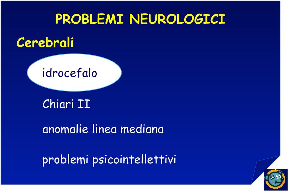 Chiari II anomalie linea