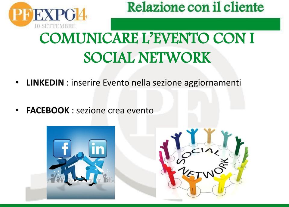 inserire Evento nella sezione