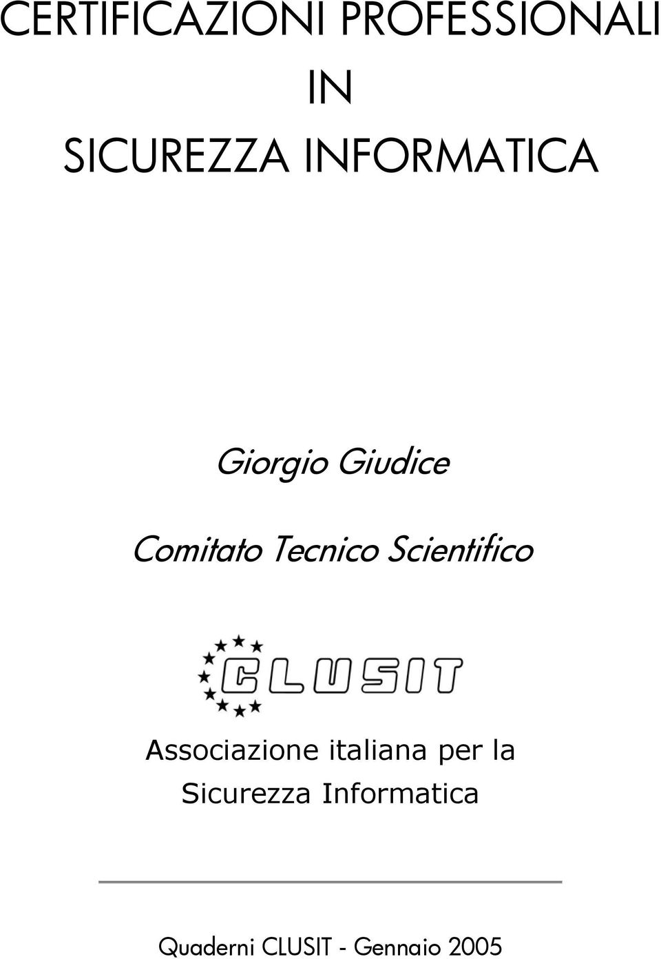 Comitato Tecnico Scientifico